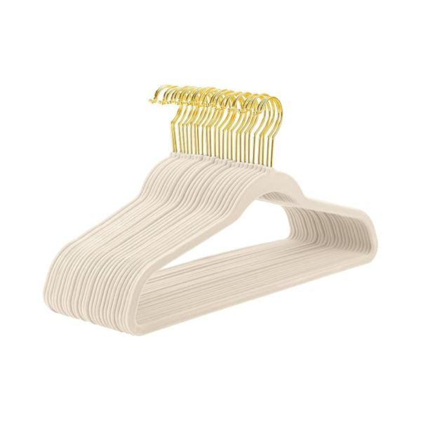 Clothinghero Premium Gold Clothes Hangers Non-Slip Felt Hangers